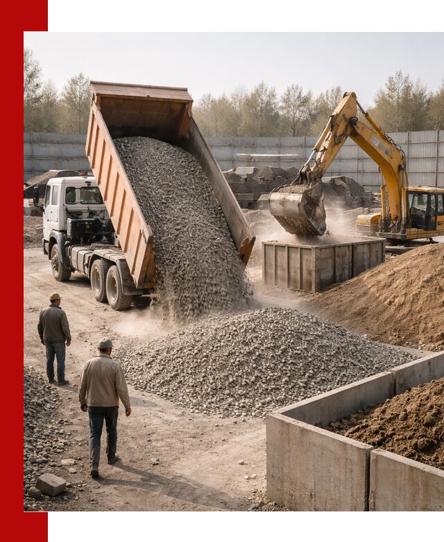 Доставка нерудных материалов с погрузкой и разгрузкой в Александрове