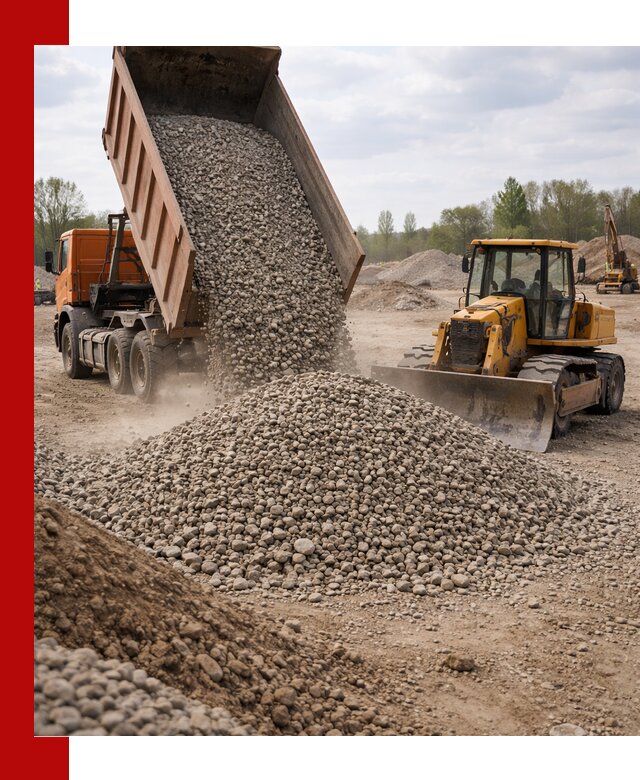 Доставка гравийного щебня фракции 40-70 в Александрове