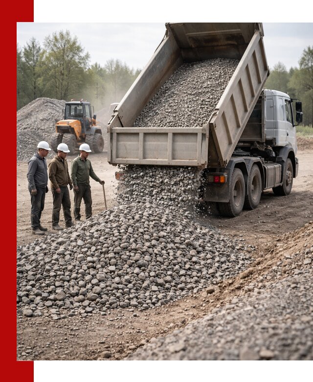 Доставка гравийного щебня фракции 70-120 в Александрове