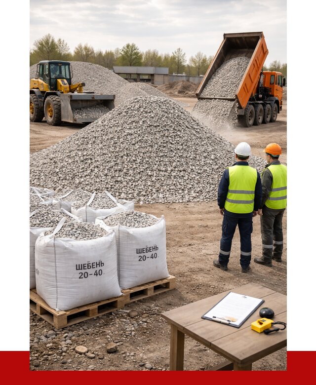 Известняковый щебень 20-40 в Александрове от 2249 р. ПРОНЕРУДЛкн