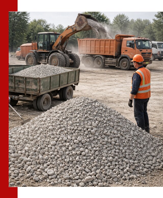 Доставка известнякового щебня фракция 20–40 в Александрове