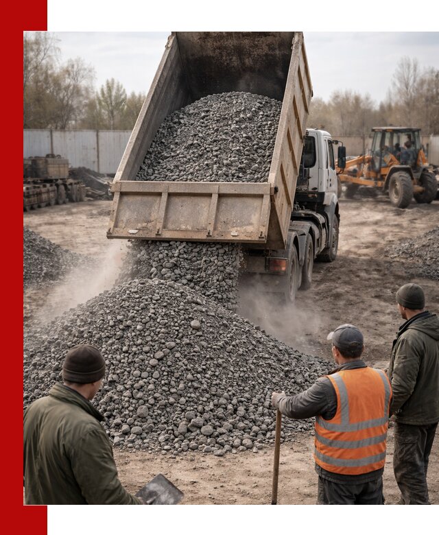 Доставка шлакового щебня в удобные сроки по выгодной цене в Александрове