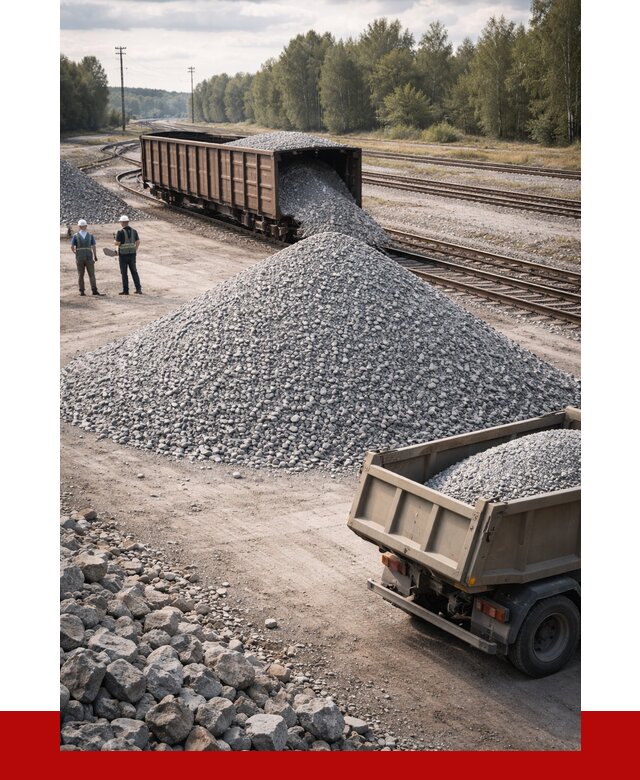 Железнодорожный щебень 20-60 в Александрове от 1821 р. | ПРОНЕРУДЛкн