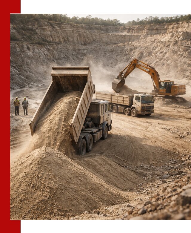 Карьерный песок навалом с доставкой в Александрове