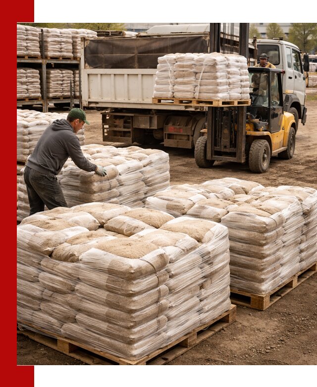 Карьерный песок в мешках с доставкой в Александрове