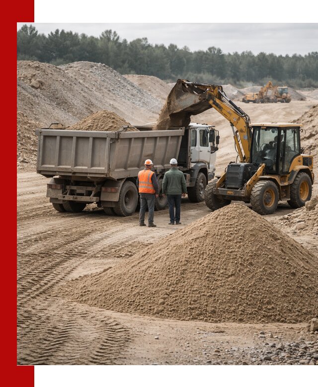 Карьерный среднезернистый песок с доставкой в Александрове