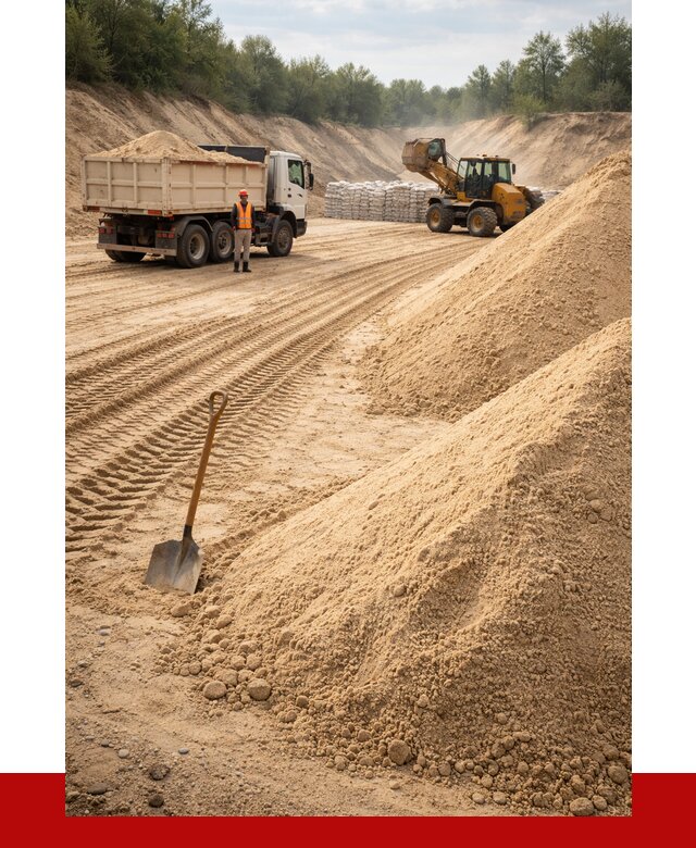Карьерный песок мелкозернистый в Александрове от 9640 р. | ПРОНЕРУДЛкн