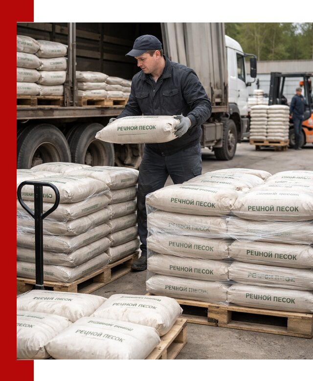 Речной песок в мешках с доставкой в Александрове