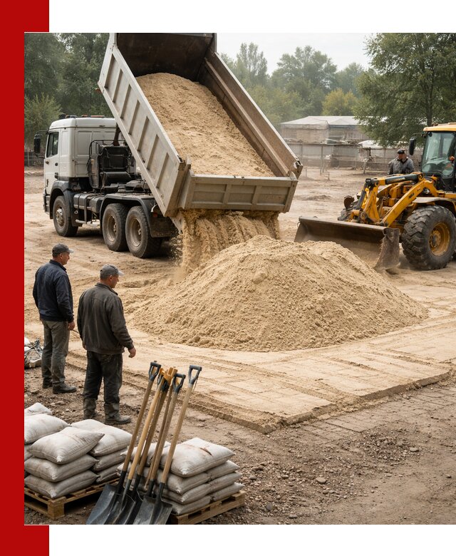 Доставка мытого песка в Александрове с самосвалами по выгодной цене