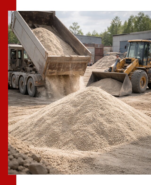 Кварцевый песок с доставкой в Александрове для строительных работ