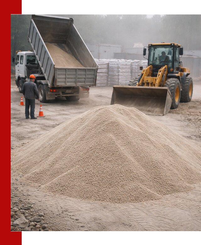 Кварцевый песок фракция 0–8 для стройработ в Александрове