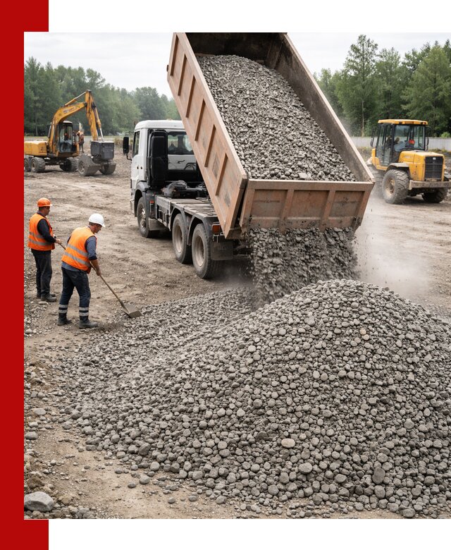 Доставка гравия фракции 40-70 в Александрове оптом и в розницу