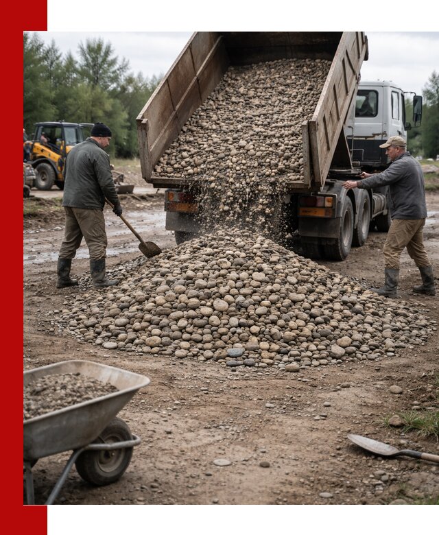 Доставка гальки речной оптом и в розницу в Александрове