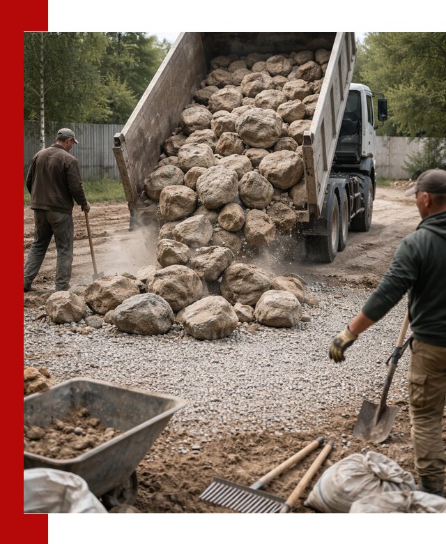 Доставка и укладка булыжника в Александрове