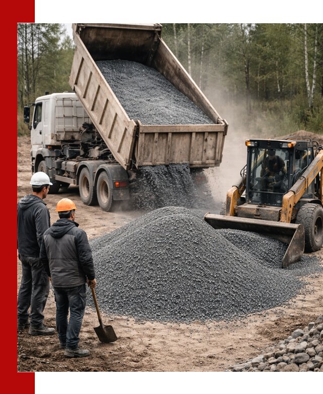 Гранитный отсев 0-5 с доставкой и разгрузкой в Александрове