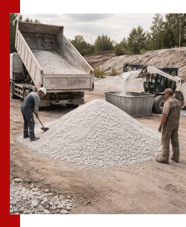 Доставка и продажа белой мраморной крошки в Александрове