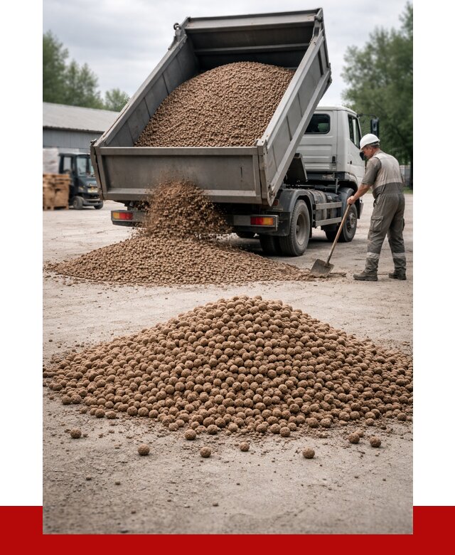 Керамзит с доставкой в Александрове от 4499 р. за м3 | ПРОНЕРУДЛкн