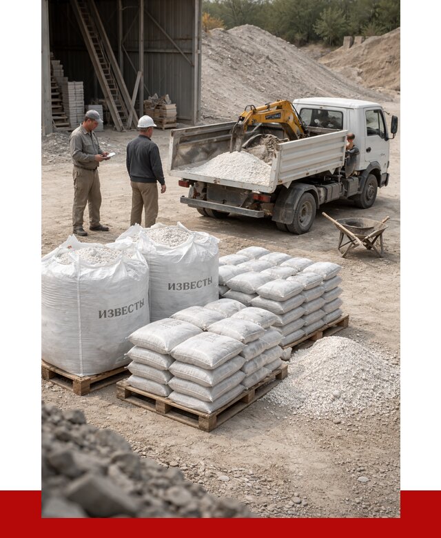 Известь строительная в Александрове с доставкой от 4499 р. | ПРОНЕРУДЛкн
