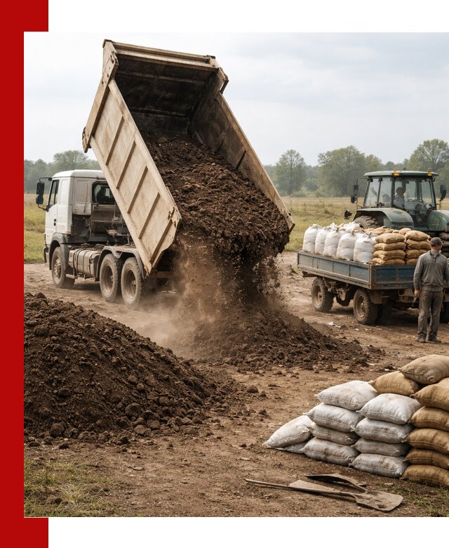 Доставка грунта и удобрений оптом в Александрове для сельхоз и строительства