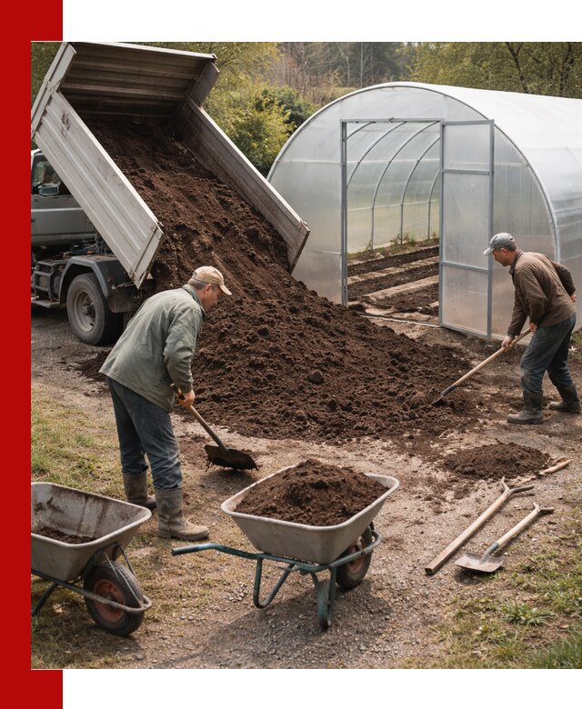 Грунт для теплицы с доставкой в Александрове — плодородный субстрат под растения