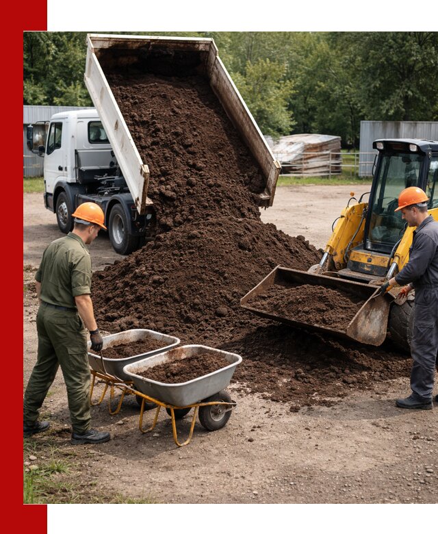 Доставка торфо-земляной смеси в Александрове для огорода и ландшафта