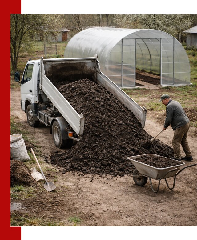 Чернозем для теплицы с доставкой в Александрове