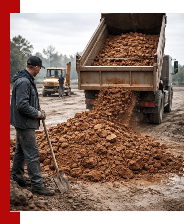 Глина для засыпки в Александрове с доставкой самосвалами