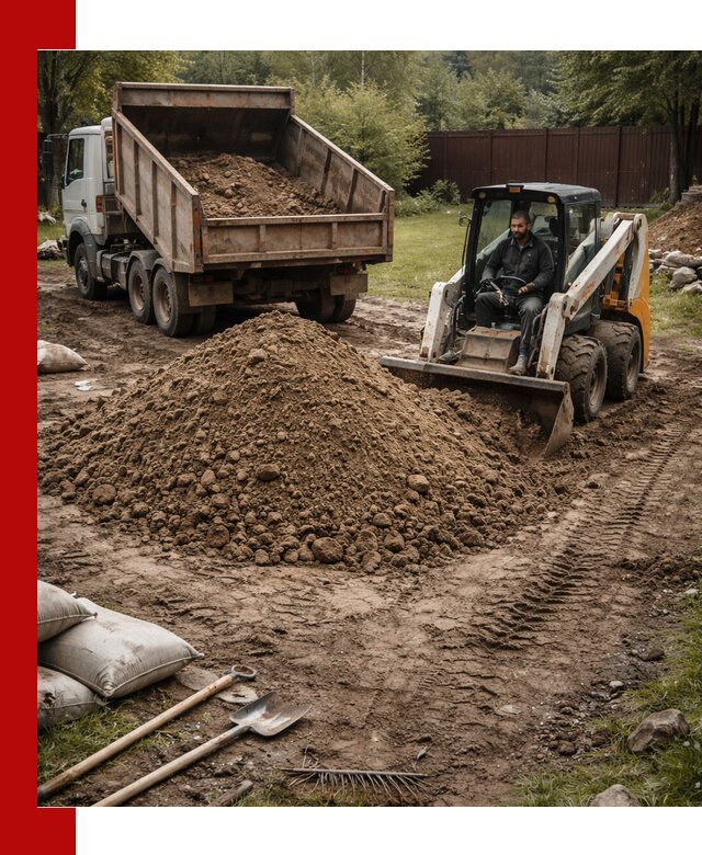 Суглинок для планировки участков в Александрове с доставкой и выгрузкой