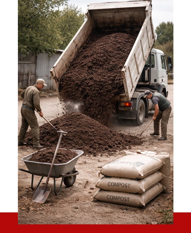 Купить компост в Александрове от 4499 р. за куб с доставкой | ПРОНЕРУДЛкн