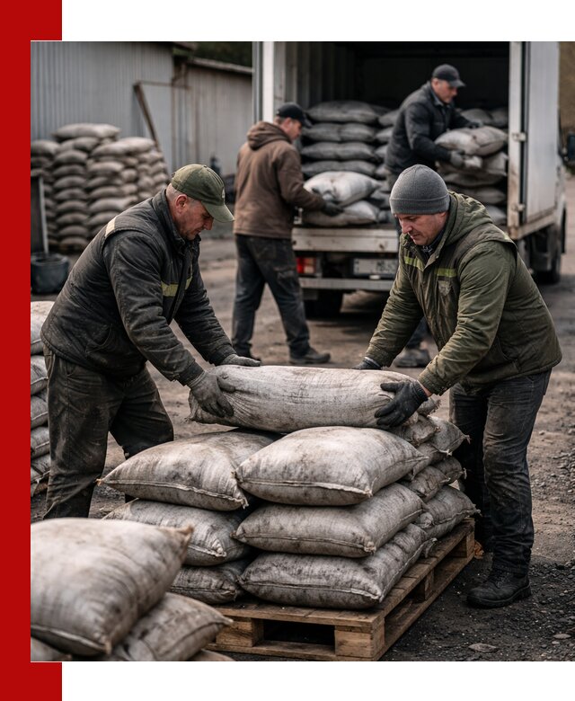 Доставка угля в мешках по выгодным ценам в Александрове