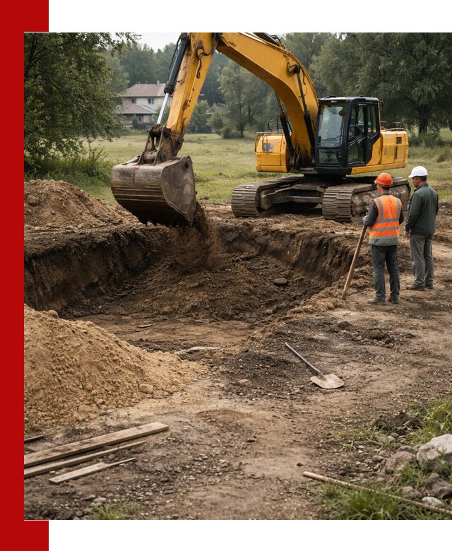 Рытье котлована под фундамент в Александрове (быстро и недорого)