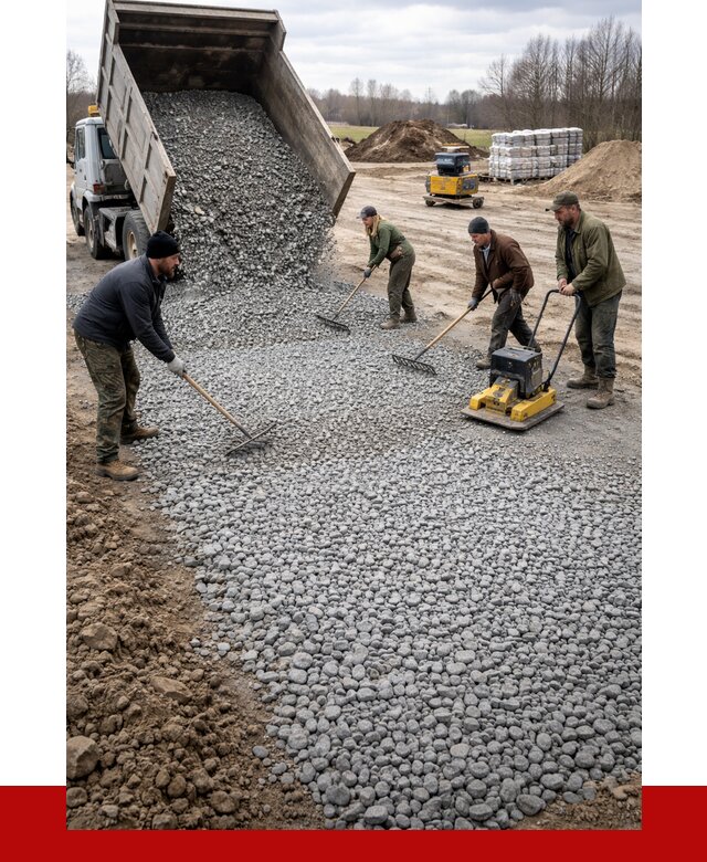 Устройство щебеночной подушки в Александрове от 4820 р. ПРОНЕРУДЛкн
